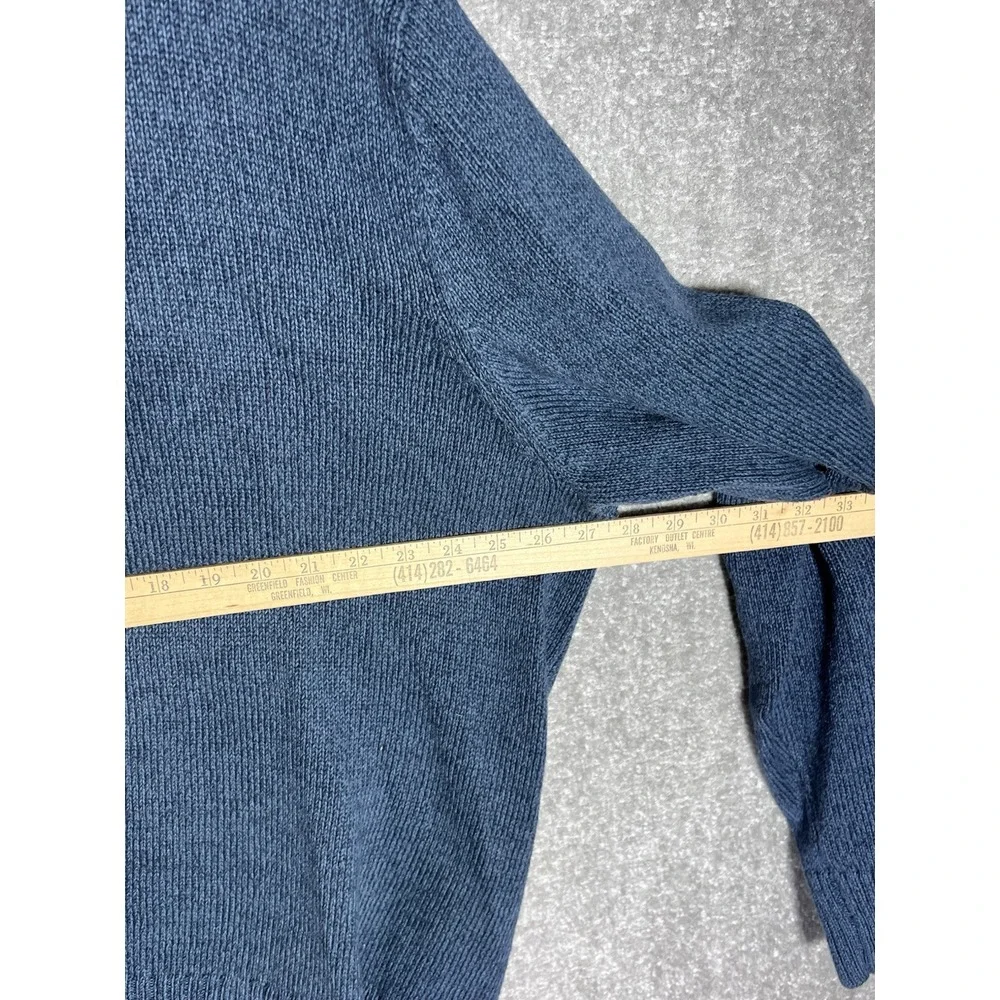 Eddie Bauer Sweater Mens Size XXXLT 3XLT Blue 1/4 Zip‎ Pullover Long Sleeve